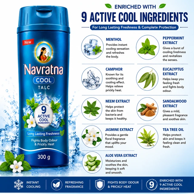 Navratna Cool Talc - 300 g