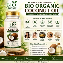 Bio Organic Coconut Oil - 200 ML