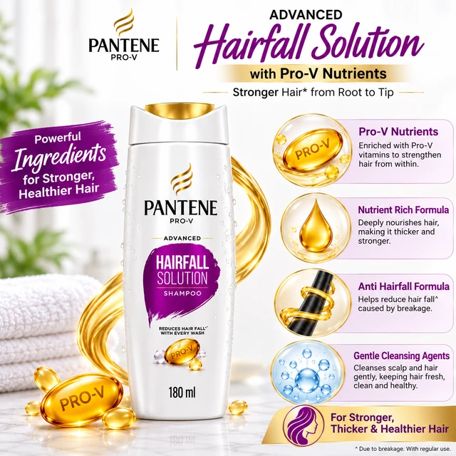 Pantene Advanced Hairfall Solution Shampoo - 180 mL