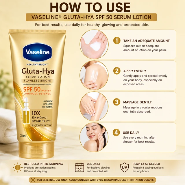 Vaseline Gluta-Hya SPF 50 Serum Lotion - 200 ML