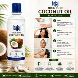 Bajaj 100% Pure Coconut Oil - 500 ML