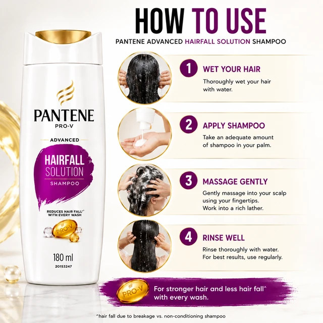 Pantene Advanced Hairfall Solution Shampoo - 180 mL