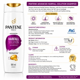 Pantene Advanced Hairfall Solution Shampoo - 180 mL
