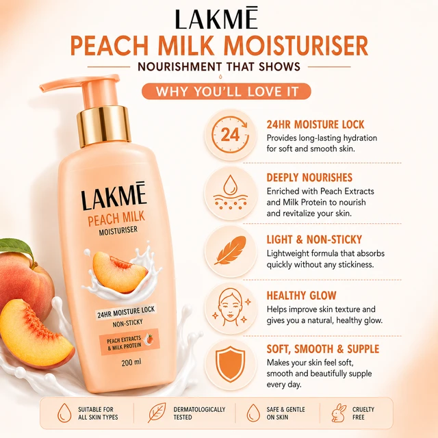 Lakmé Peach Milk Moisturizer - 200 ML