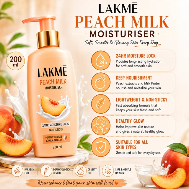 Lakmé Peach Milk Moisturizer - 200 ML