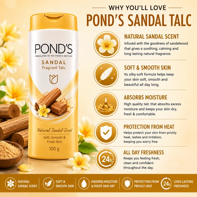 POND’S Sandal Talc - 100 g