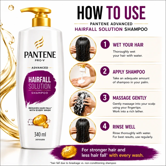 Pantene Advanced Hairfall Solution Shampoo - 340 mL