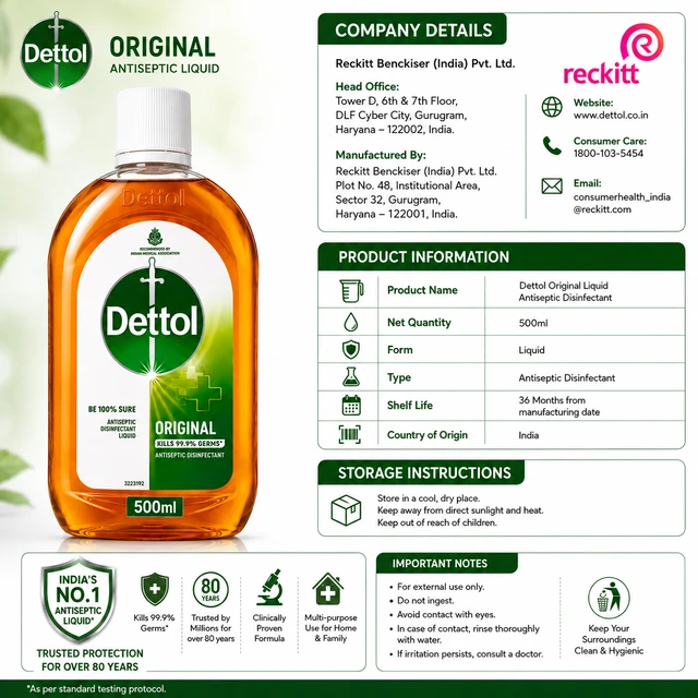 Dettol Original Liquid - 500 mL