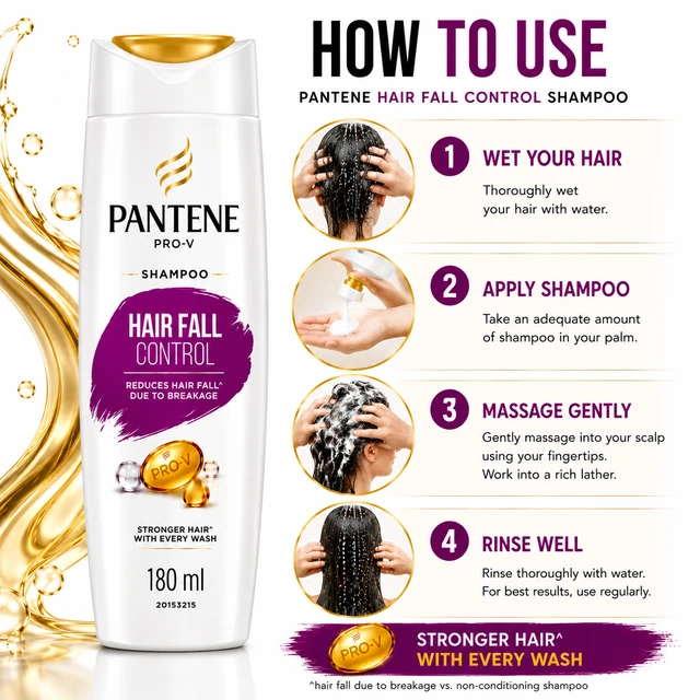 Pantene Hair Fall Control Shampoo - 340 ML