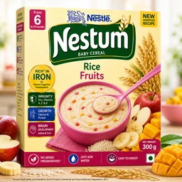 Nestle Nestum Rice Fruits - 300 g