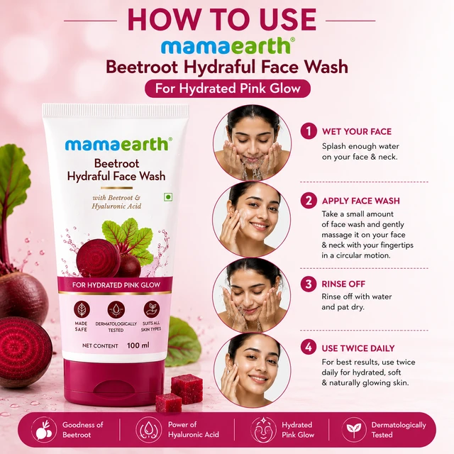 Mamaearth Beetroot Hydraful Face Wash - 100 ML