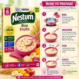 Nestle Nestum Rice Fruits - 300 g