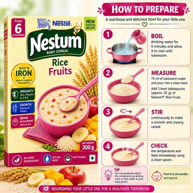 Nestle Nestum Rice Fruits - 300 g