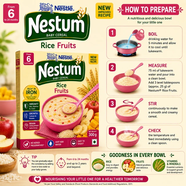 Nestle Nestum Rice Fruits - 300 g