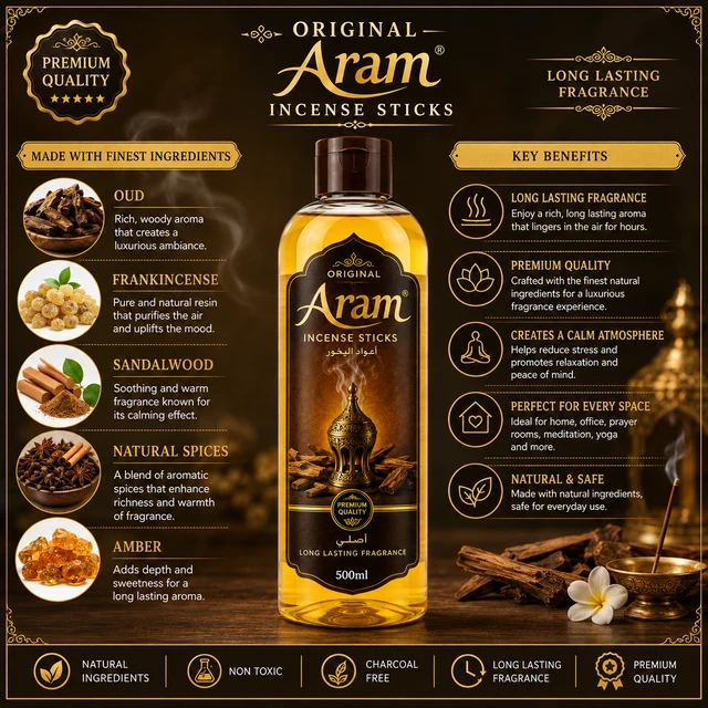 Original Aram Incense Sticks - 500 mL