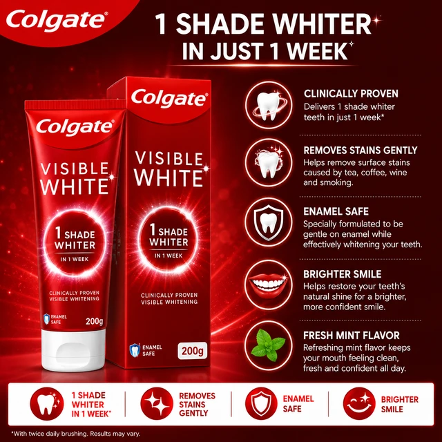 Colgate Visible White Toothpaste - 200 g