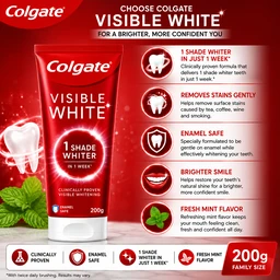 Colgate Visible White Toothpaste - 200 g