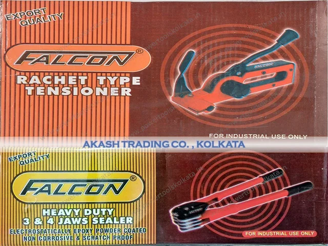 Falcon - Falcon Ratchet Type Tensioner + Heavy Duty 4 Jaw Sealer (19Mm) - Red