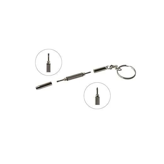 3 In 1 Screwdriver. Compact Pocket Mini DIY Screwdriver with Keychain for Repairing Eyeglasses, Sunglasses, Watches, Jewelry, Electronics, Toys etc.,