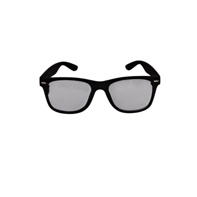 One Glass 3 Functions Round Shape wide frame Computer cum Day and Night wearing Glass for Men and Women