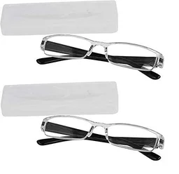 Compact Reading Glasses for men and women pack of 2 - +2.00