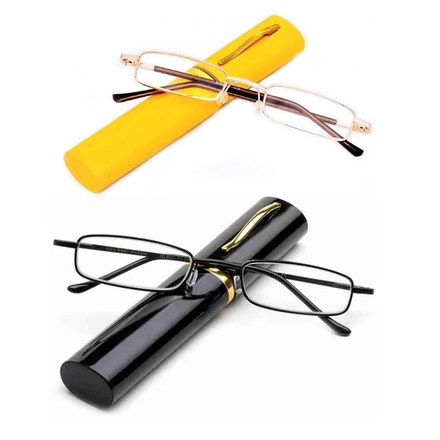 Pen type Reading Glasses for men and women pack of 2 in Assorted Colours - +1.50