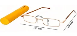 Pen type Reading Glasses for Men and Women in Golden Yellow Colour - +1.25