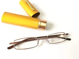 Pen type Reading Glasses for Men and Women in Golden Yellow Colour - +1.75