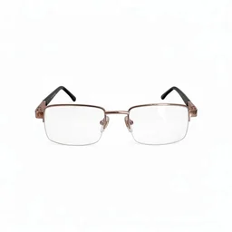 +2.75 Power Golden Colour Half Metal Frame Bifocal Reading Glass for Men and Women - +2.75
