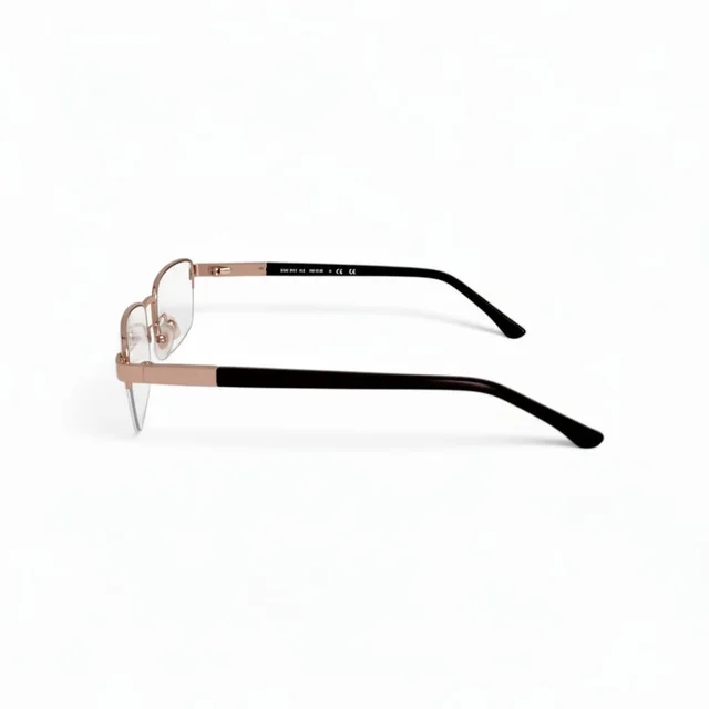 +2.75 Power Golden Colour Half Metal Frame Bifocal Reading Glass for Men and Women - +2.75