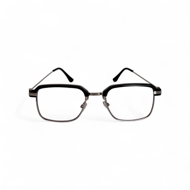 Day & Night use Colour Changing Square Design Silver Colour Metal Frame Computer cum Sunglass for Men