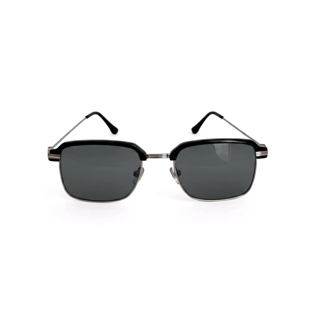 Day & Night use Colour Changing Square Design Silver Colour Metal Frame Computer cum Sunglass for Men