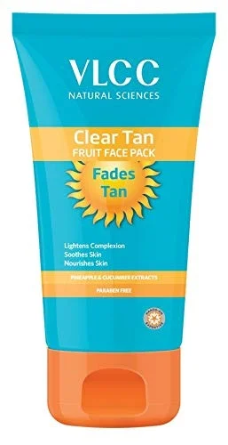 VLCC Clear Tan Fruits Face Pack with Cucumber Extract, 100g