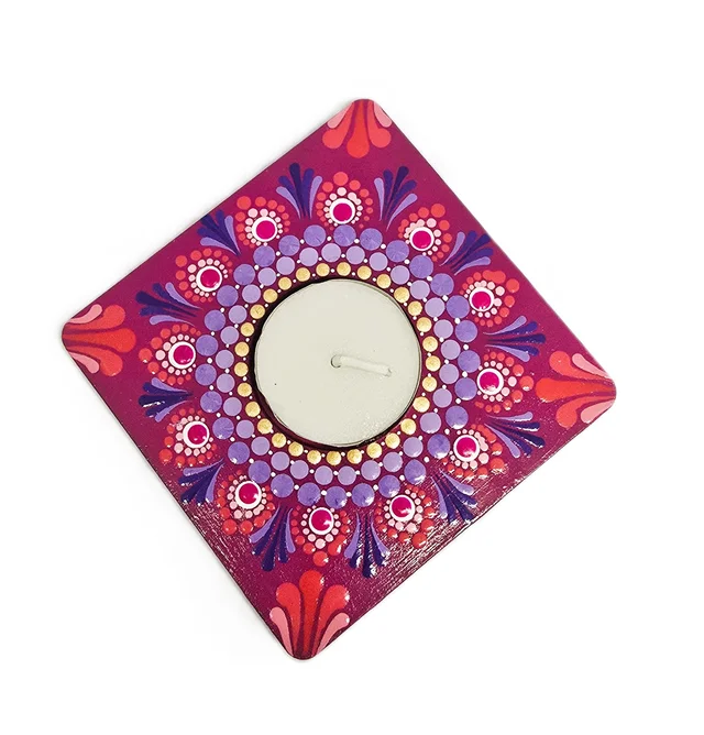 Single Tea Light Holder - Red
