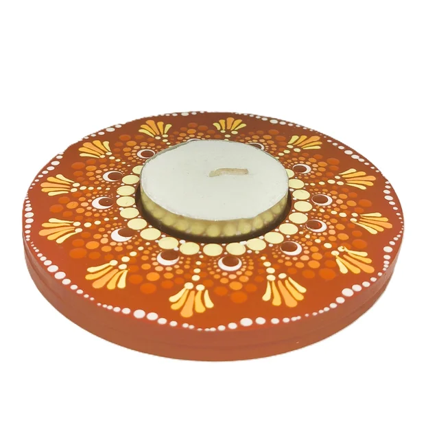 Single Tea Light Holder - Red