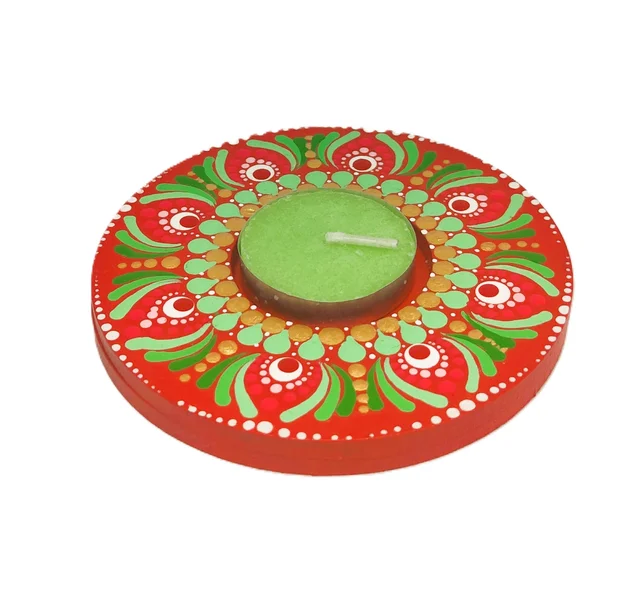 Single Tea Light Holder - Red
