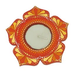 Single Tea Light Holder - Red