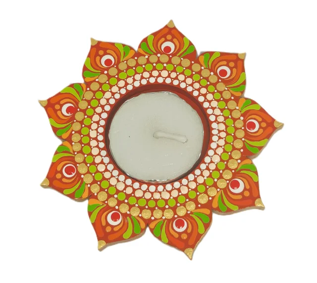 Single Tea Light Holder - Red