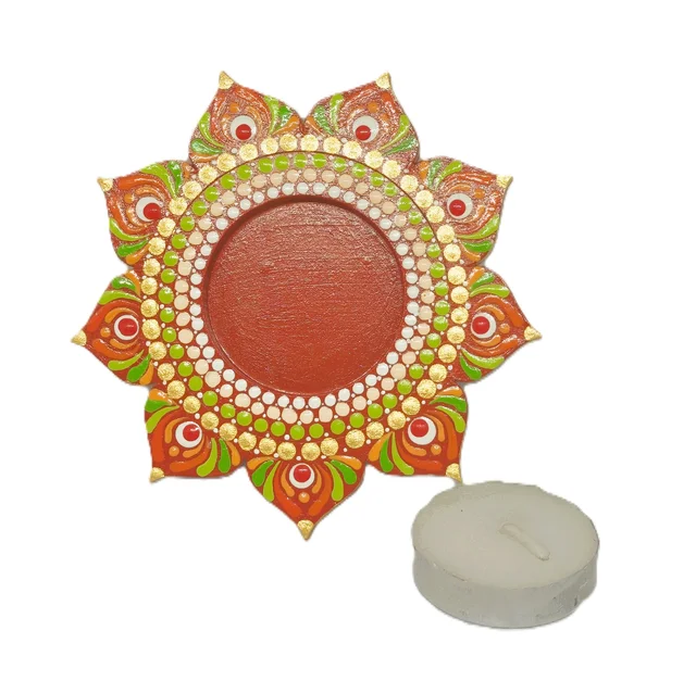 Single Tea Light Holder - Red