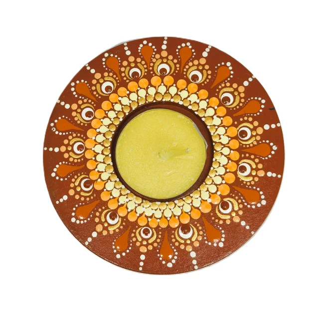 Single Tea Light Holder - Red