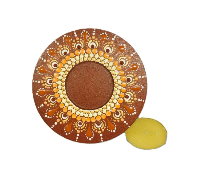 Single Tea Light Holder - Red
