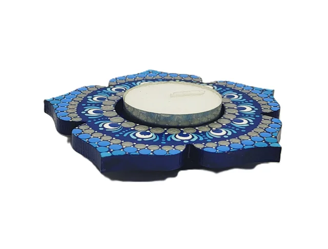 Single Tea Light Holder - Blue