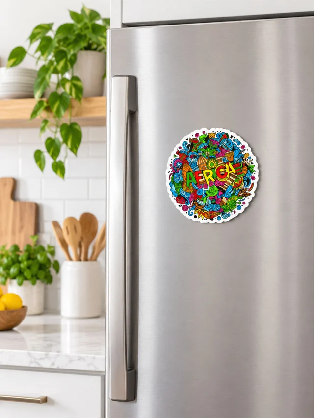 Africa Texture Finished Acrylic Fridge Magnet