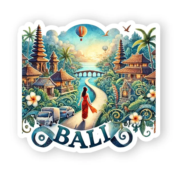 Bali Acrylic Fridge Magnet 