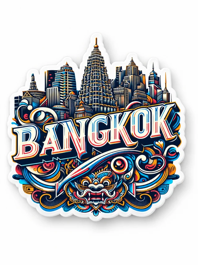 Bangkok Texture Finished Acrylic Fridge Magnet