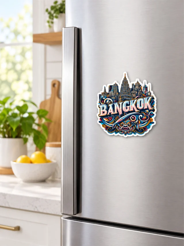 Bangkok Texture Finished Acrylic Fridge Magnet