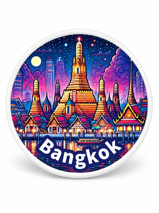 Bangkok Texture Finished Acrylic Fridge Magnet