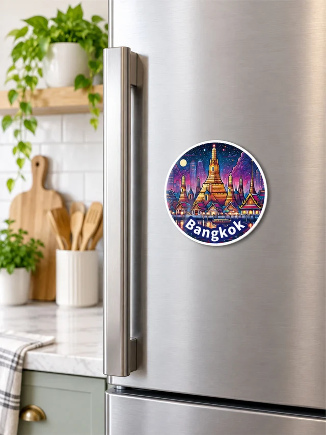 Bangkok Texture Finished Acrylic Fridge Magnet