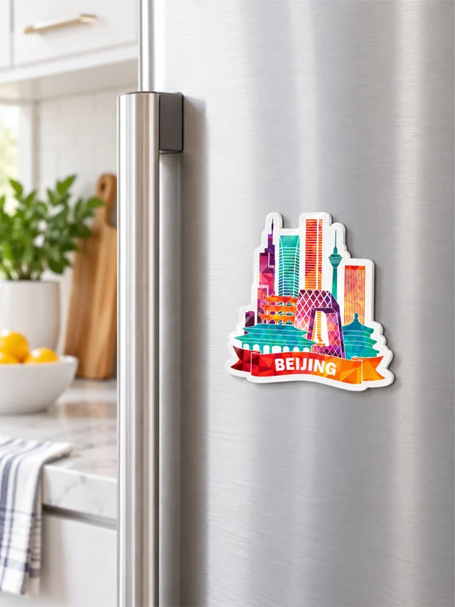 Beijing Texture Finished Acrylic Fridge Magnet