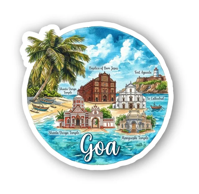 Goa  Acrylic Fridge Magnet 